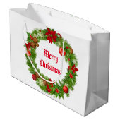 Kerstfeestdag, cadeaubon groot cadeauzakje (Achterkant Gekanteld)