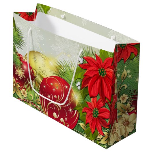 Kerstfeestdag, cadeaubon groot cadeauzakje (Voorkant Gekanteld)