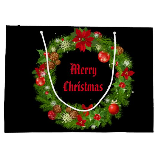 Kerstfeestdag, cadeaubon large cadeautasje (Achterkant)