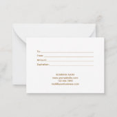 kerstfeestdag cadeaubon notitiekaartje (Achterkant)