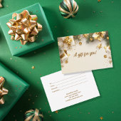 kerstfeestdag cadeaubon notitiekaartje