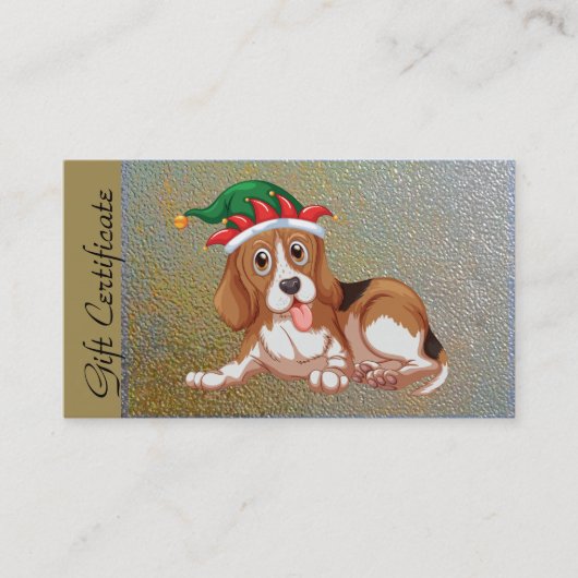 kerstfeestdag cadeaubon voor Hondenliefhebbers Kortingskaartje (Voorkant)