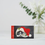 kerstfeestdag cadeaubon voor huisdieren kortingskaartje (Staand voorkant)