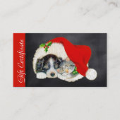 kerstfeestdag cadeaubon voor huisdieren kortingskaartje (Voorkant)