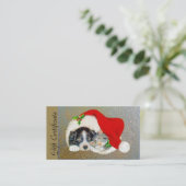 kerstfeestdag cadeaubon voor huisdieren kortingskaartje (Staand voorkant)