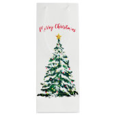 Kerstfeestdag, cadeaubon wijn cadeautas (Achterkant)