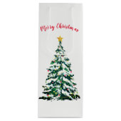 Kerstfeestdag, cadeaubon wijn cadeautas (Voorkant)