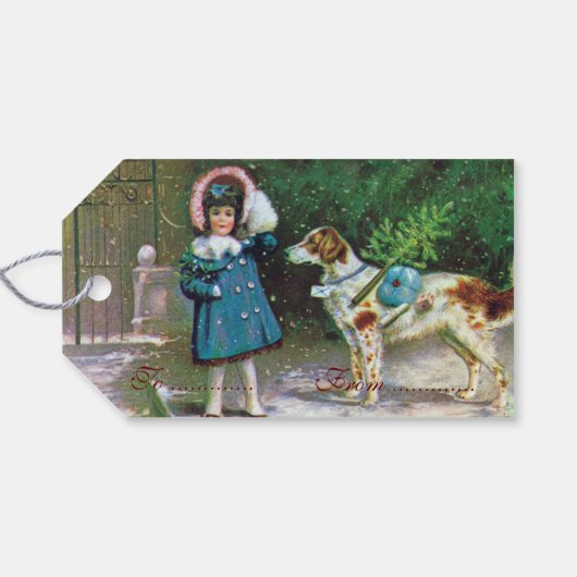  kerstfeestdag cadeaulabel (Achterkant Horizontaal)