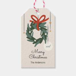 kerstfeestdag cadeaulabel