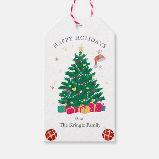 Kerstfeestdag Cadeaulabel (Voorkant)