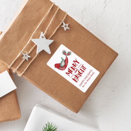 kerstfeestdag cadeaulabel etiket