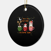 kerstfeestdag cadeaus Unicorn Santa Hat Keramisch Ornament (Links)