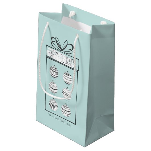 kerstfeestdag cadeautas (Achterkant Gekanteld)