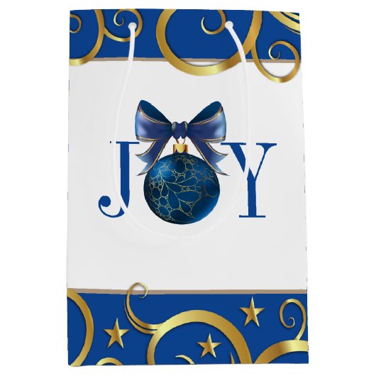 kerstfeestdag cadeautas, JOY Ornament Medium Cadeauzakje (Voorkant)
