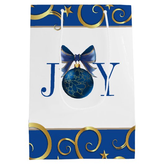 kerstfeestdag cadeautas, JOY Ornament Medium Cadeauzakje (Achterkant)