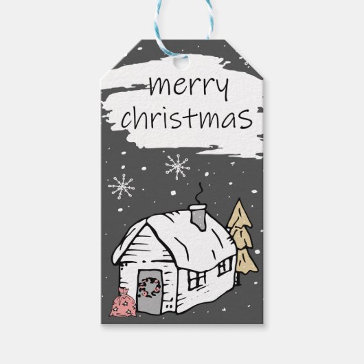 Kerstfeestdag, cadeautje Label Cadeaulabel (Voorkant)