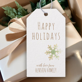 kerstfeestdag cadeautje Label - feestelijke sneeuw Cadeaulabel