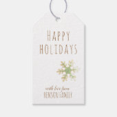 kerstfeestdag cadeautje Label - feestelijke sneeuw Cadeaulabel (Voorkant)