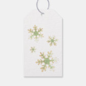 kerstfeestdag cadeautje Label - feestelijke sneeuw Cadeaulabel (Achterkant)