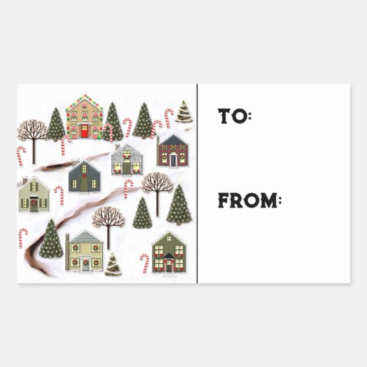 kerstfeestdag cadeautjes Labels (Voorkant)