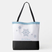 kerstfeestdag Canvas tas laat het sneeuwen (Achterkant)