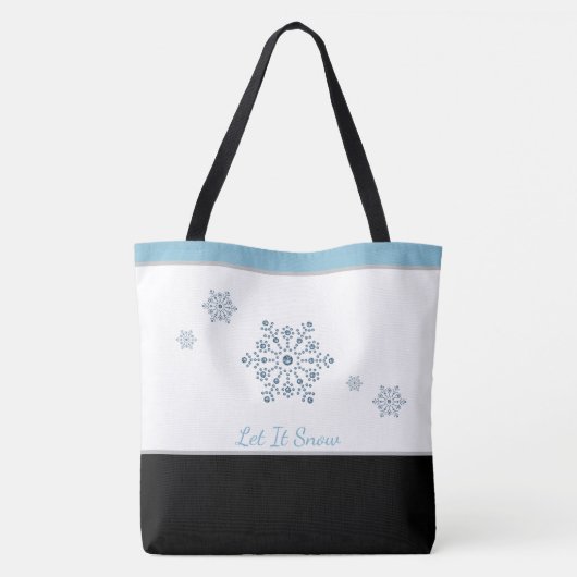 kerstfeestdag Canvas tas laat het sneeuwen (Achterkant)