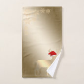 Kerstfeestdag-Cartoon rendierziekte, sneeuwvlokken Bad Handdoek (Handdoek)