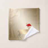 Kerstfeestdag-Cartoon rendierziekte, sneeuwvlokken Bad Handdoek (Wasdoekje)