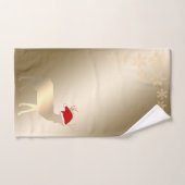 Kerstfeestdag-Cartoon rendierziekte, sneeuwvlokken Bad Handdoek (Handdoek)