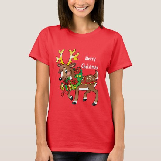 kerstfeestdag cartoon t-shirt (Voorkant)