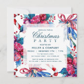 Kerstfeestdag Chic Corporate Kerstparty Kaart (Voorkant)