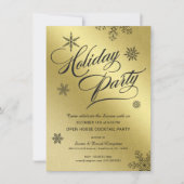 kerstfeestdag — cocktail Faux Gold Foil Kaart (Voorkant)