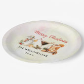 Kerstfeestdag cocktail papieren bordje (Gekanteld)