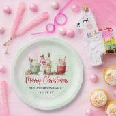 Kerstfeestdag cocktail papieren bordje (Feest)