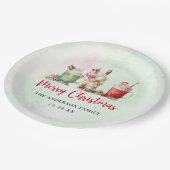 Kerstfeestdag cocktail papieren bordje (Gekanteld)