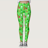 kerstfeestdag collage Ugly Sweater Pattern Leggings (Voorkant)