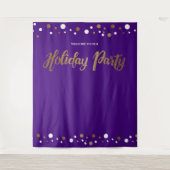 Kerstfeestdag - Collectief Gold-achtergrond Wandkleed (Voorkant)