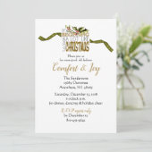 Kerstfeestdag Comfort en Joy Kaart (Staand voorkant)