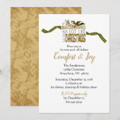 Kerstfeestdag Comfort en Joy Kaart (Voorkant / Achterkant)