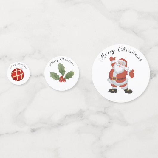 Kerstfeestdag Confetti (Achterkanten)