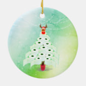 Kerstfeestdag Corona Toilet Tree Lambergen Groen Keramisch Ornament (Achterkant)
