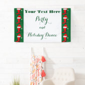 Kerstfeestdag Cowboy Boots en Santa Hat Spandoek (Insitu)