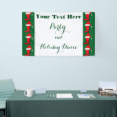 Kerstfeestdag Cowboy Boots en Santa Hat Spandoek (Beurs)