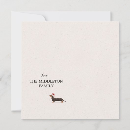 kerstfeestdag Dachshund Dog Pattern-groet (Achterkant)