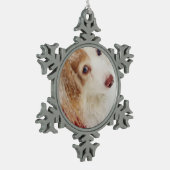 Kerstfeestdag Dachshund Red Xmas sweater Tin Sneeuwvlok Ornament (Links)