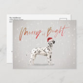 Kerstfeestdag Dalmatian Merry Bright Briefkaart