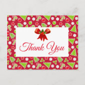 Kerstfeestdag Dank je postkaart (Voorkant)