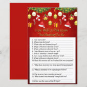 Kerstfeestdag Decor hoe goed je het spel kent (Voorkant / Achterkant)