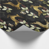 Kerstfeestdag - Deer & Mistletoe Cadeaupapier (Hoek)