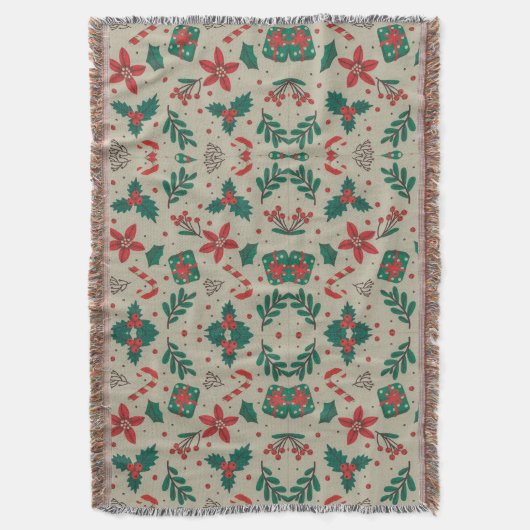 Kerstfeestdag  deken (Voorkant Verticaal)